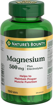 Magnesium plus Electrolytes, 500 Mg, Helps Maintain Muscle Function, Helps Tissue Formation & Development, Helps Maintain Bones & Teeth, Helps Body Metabolize Nutrients, Tablets, 346 G